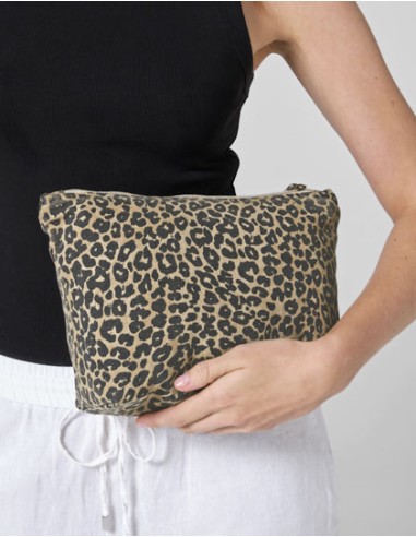 WES-W330-Leopard Print Canvas Accessory Bag